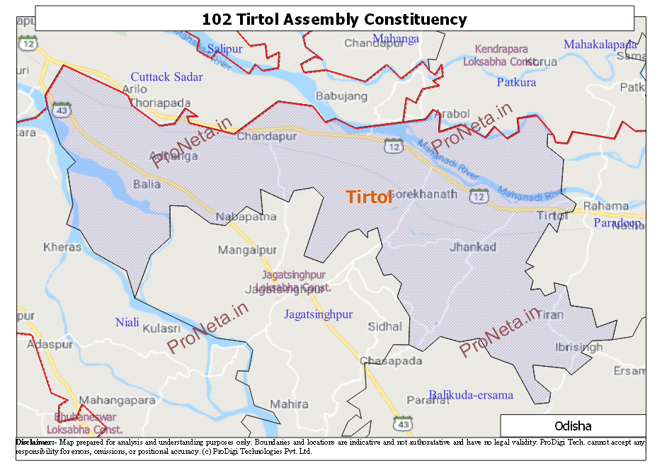 Tirtol Constituency Map